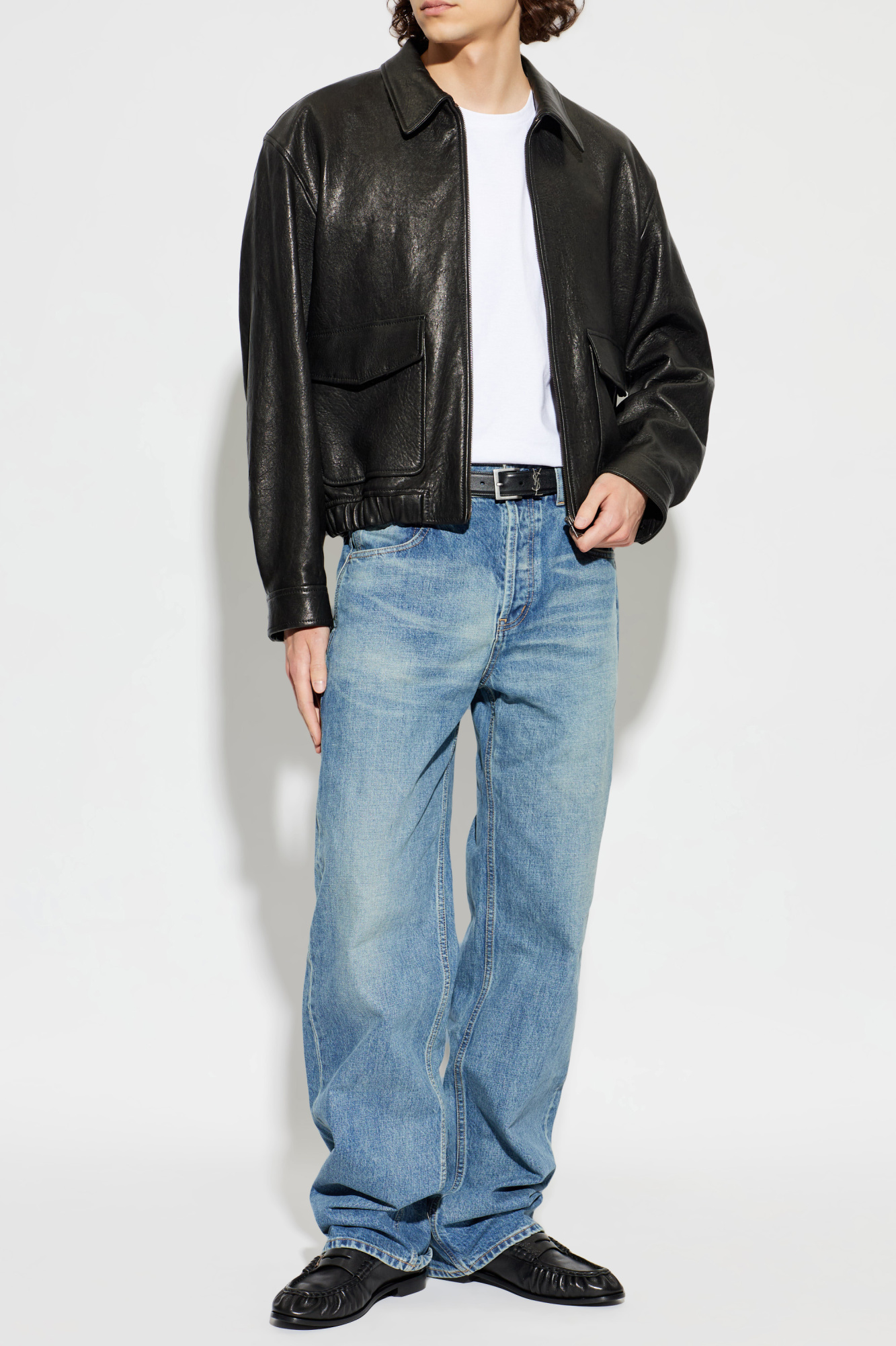 イブサンローラン　MF Saint Laurent Leather loafers | Men's | Vitkac